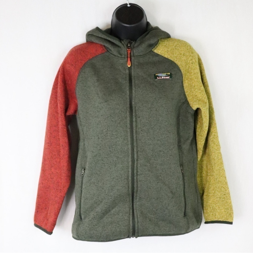 L.L. BEAN Full Zip Colour Block Fleece